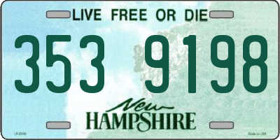 NH license plate 3539198