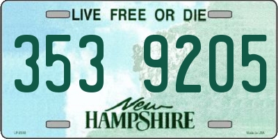 NH license plate 3539205