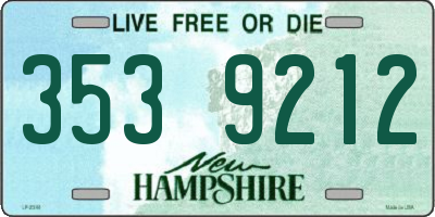 NH license plate 3539212