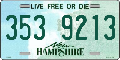 NH license plate 3539213