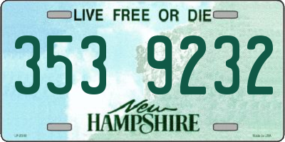 NH license plate 3539232
