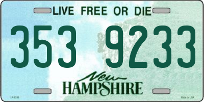 NH license plate 3539233
