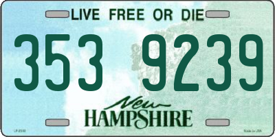 NH license plate 3539239
