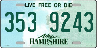 NH license plate 3539243