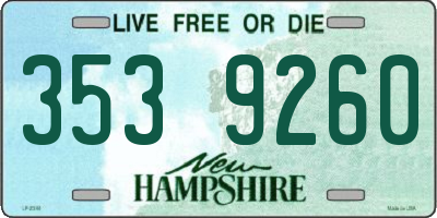 NH license plate 3539260