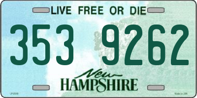 NH license plate 3539262