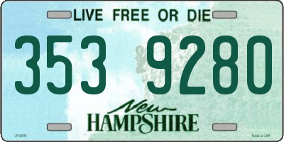 NH license plate 3539280