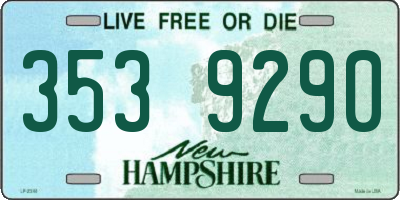 NH license plate 3539290