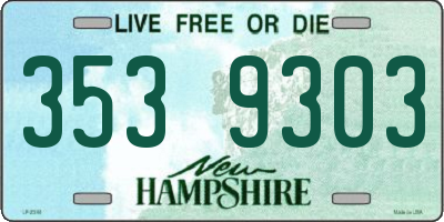 NH license plate 3539303
