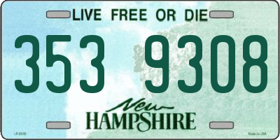 NH license plate 3539308