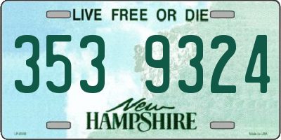 NH license plate 3539324