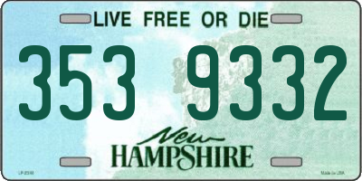 NH license plate 3539332