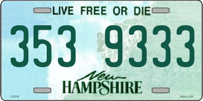 NH license plate 3539333