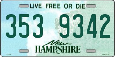 NH license plate 3539342