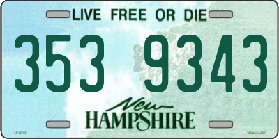 NH license plate 3539343