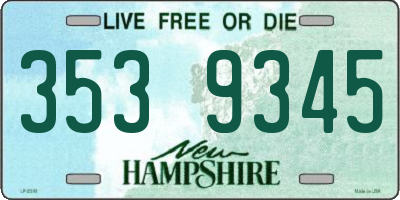 NH license plate 3539345