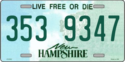 NH license plate 3539347