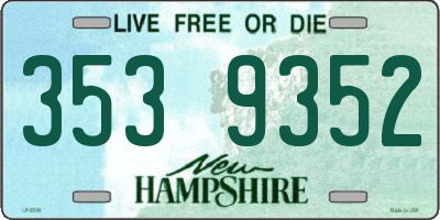 NH license plate 3539352