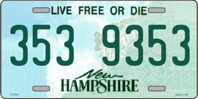NH license plate 3539353