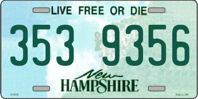 NH license plate 3539356