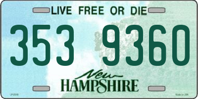 NH license plate 3539360