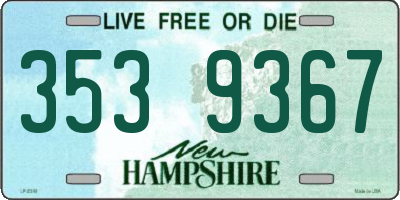 NH license plate 3539367