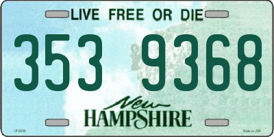 NH license plate 3539368