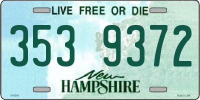 NH license plate 3539372