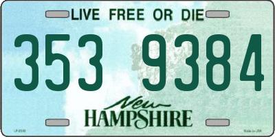 NH license plate 3539384