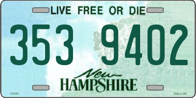 NH license plate 3539402