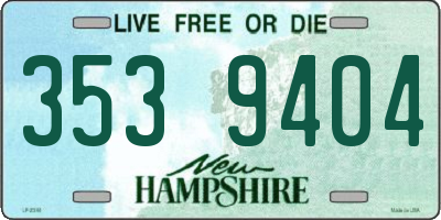 NH license plate 3539404