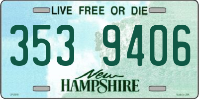NH license plate 3539406