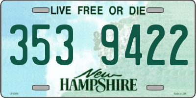 NH license plate 3539422