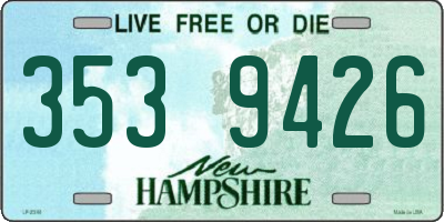 NH license plate 3539426