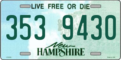 NH license plate 3539430