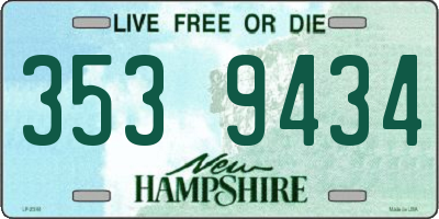 NH license plate 3539434
