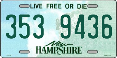 NH license plate 3539436