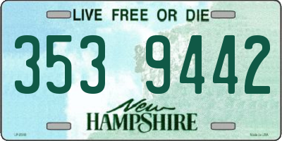 NH license plate 3539442