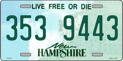 NH license plate 3539443