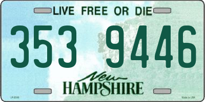 NH license plate 3539446