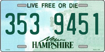 NH license plate 3539451
