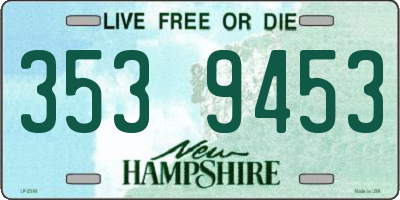 NH license plate 3539453