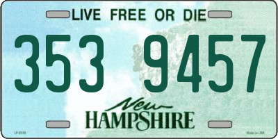 NH license plate 3539457