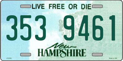NH license plate 3539461