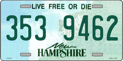 NH license plate 3539462