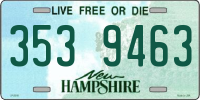 NH license plate 3539463