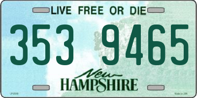 NH license plate 3539465