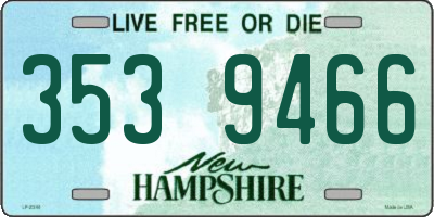 NH license plate 3539466