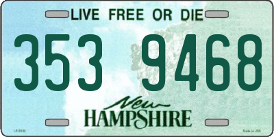 NH license plate 3539468