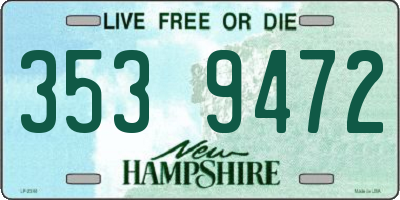 NH license plate 3539472